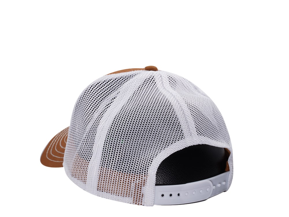 John Deere Logo Brown Trucker Snapback Gorra
