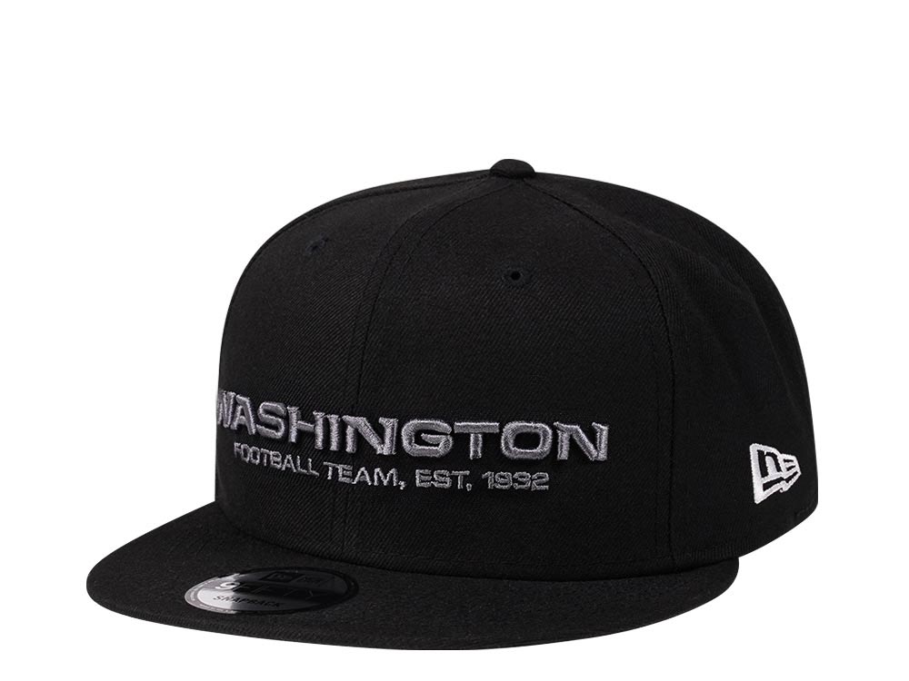 New Era Washington Football Team Steel Black Edition 9Fifty Snapback Gorra