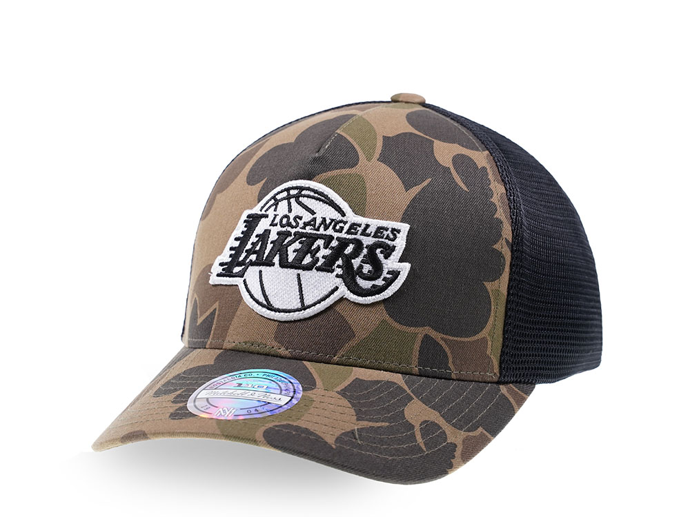 Mitchell & Ness Los Angeles Lakers Camo Trucker Gorra