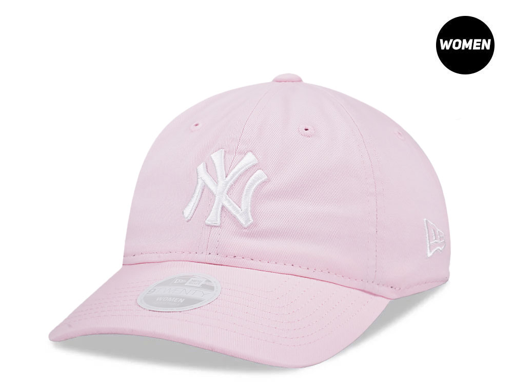 New Era New York Yankees Pink White Womens 9Twenty Strapback Gorra