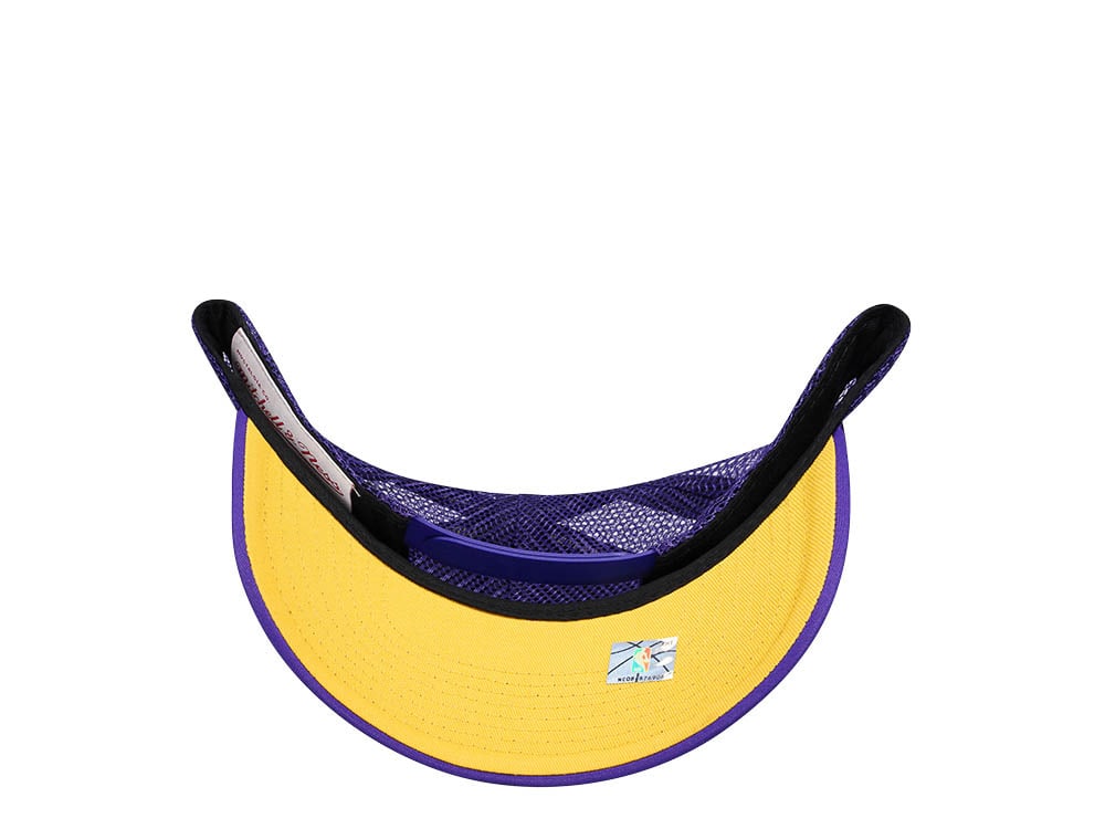 Mitchell & Ness Los Angeles Lakers Purple Billboard Trucker Snapback Gorra