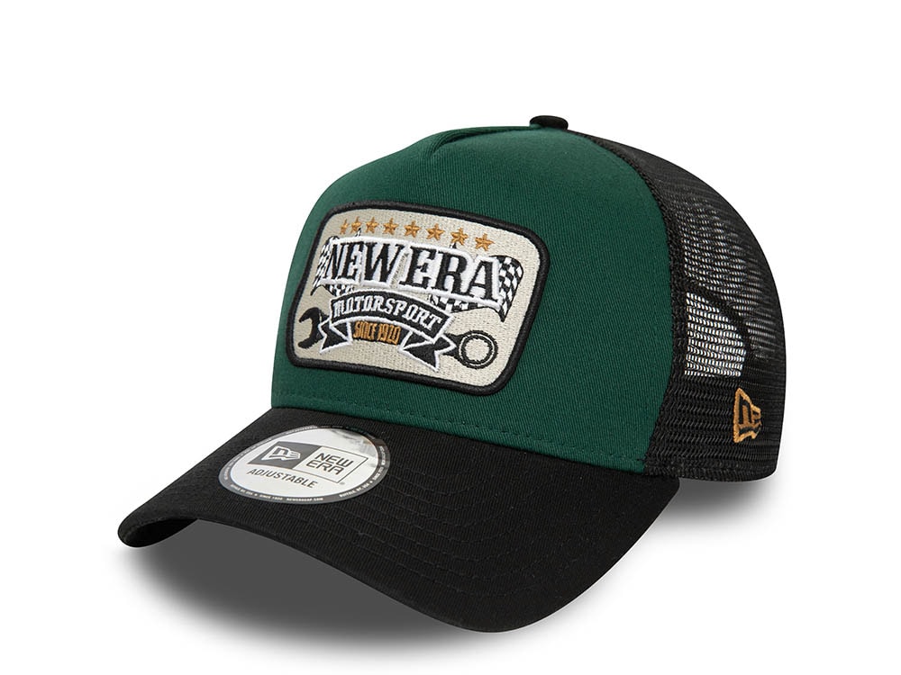 New Era Motorsport Patch A Frame Trucker Strapback Gorra