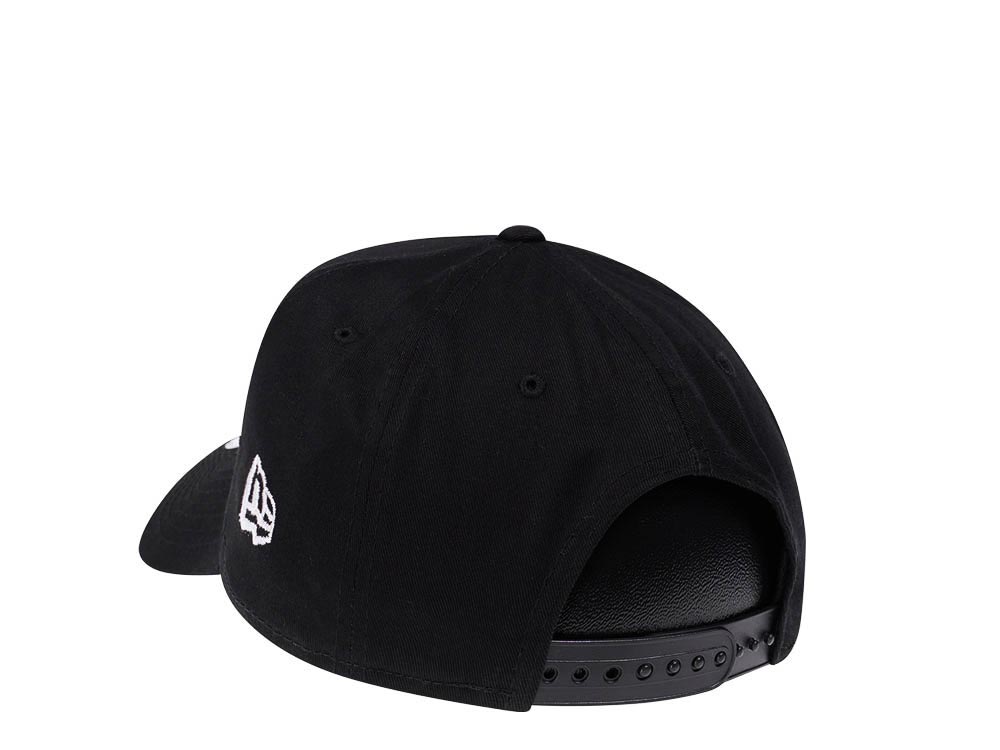 New Era Cleveland Guardians Black 9Forty A Frame Snapback Gorra