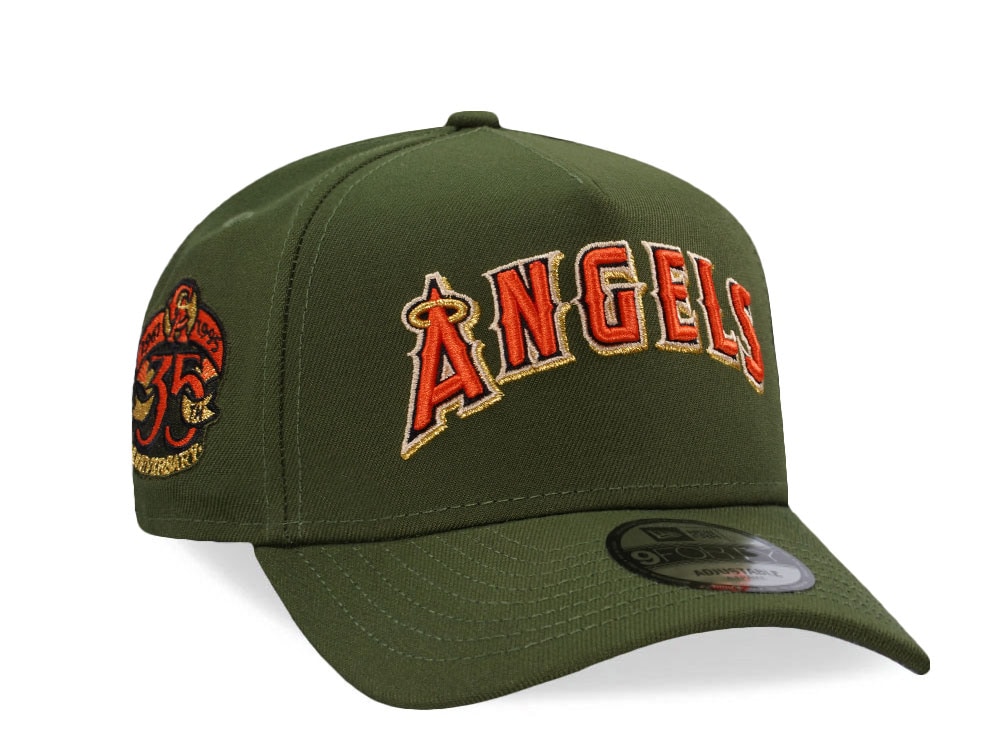 New Era Anaheim Angels 35th Anniversary Rifle Green Classic Edition 9Forty A Frame Snapback Gorra