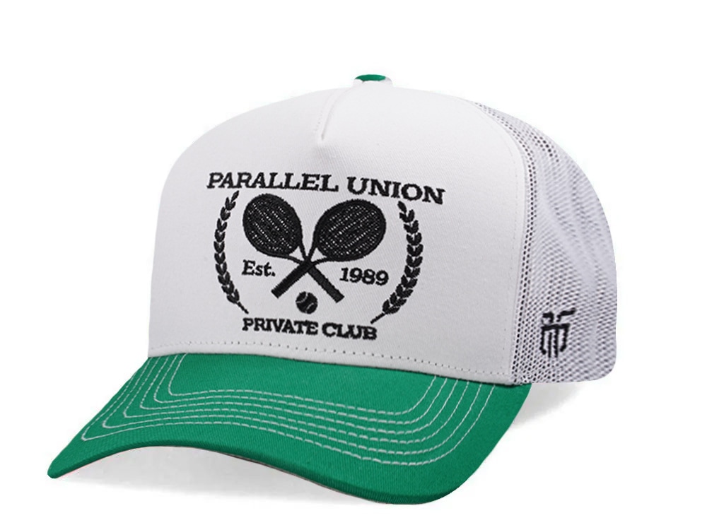 Parallel Union Tennis Patch White Edition Trucker Snapback Gorra