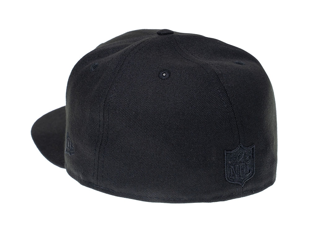 New Era New England Patriots Black on Black 59Fifty Fitted Gorra