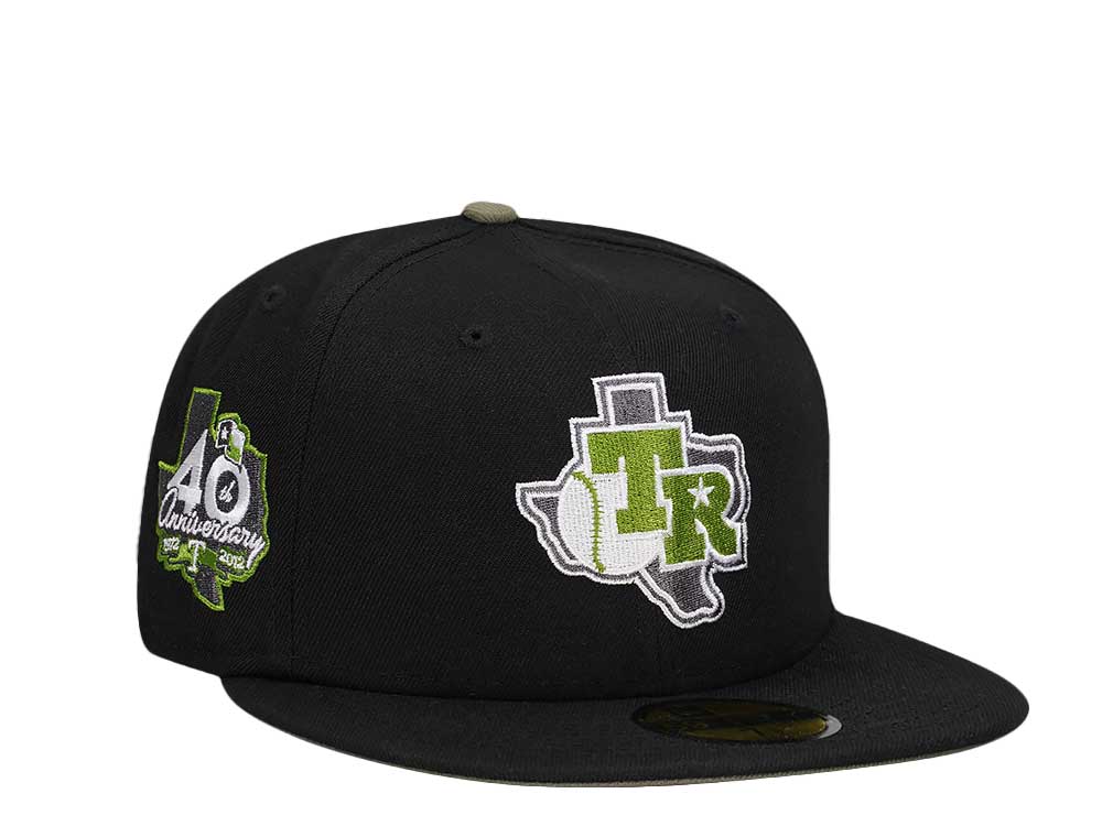 New Era Texas Rangers 40th Anniversary Black Edition 59Fifty Fitted Gorra TOPPERZSTORE.MX