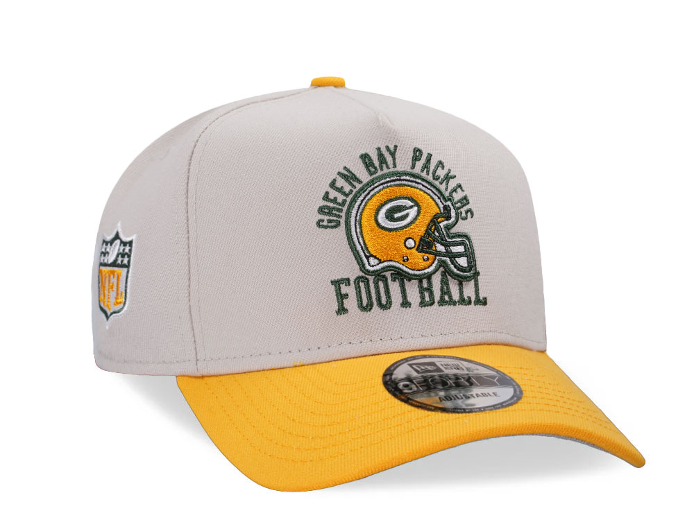 New Era Green Bay Packers Stone Two Tone 9Forty A Frame Snapback Gorra