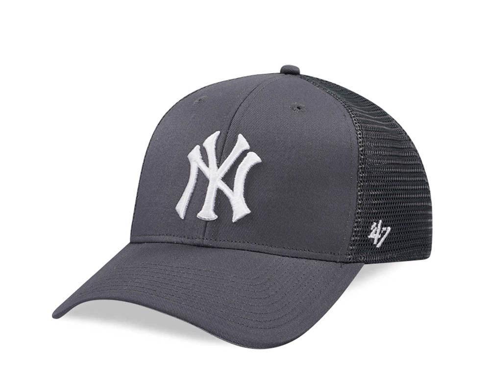 47Brand New York Yankees Charcoal Ballpark Mesh MVP Trucker Snapback Gorra