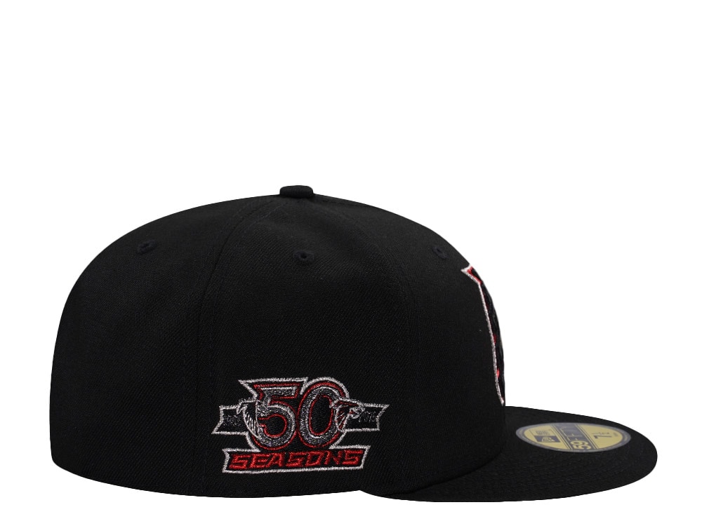 New Era Atlanta Falcons 50th Anniversary Black Prime Edition 59Fifty Fitted Gorra