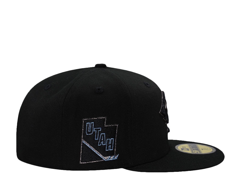 New Era Utah Mammoth Black on Black Prime Edition 59Fifty Fitted Gorra
