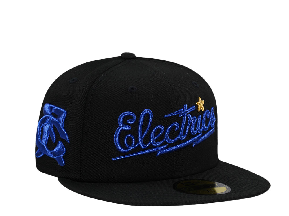 New Era Great Falls Electrics Metallic Blue Edition 59Fifty Fitted Gorra