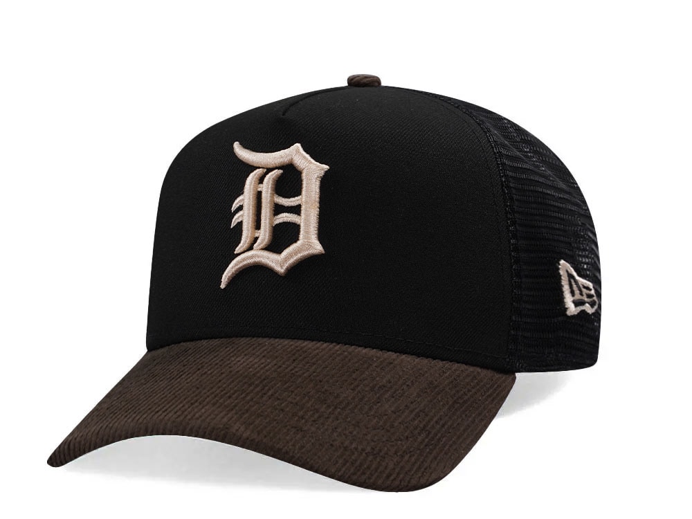 New Era Detroit Tigers Walnut Corduroy Trucker Edition 9Forty A Frame Snapback Gorra