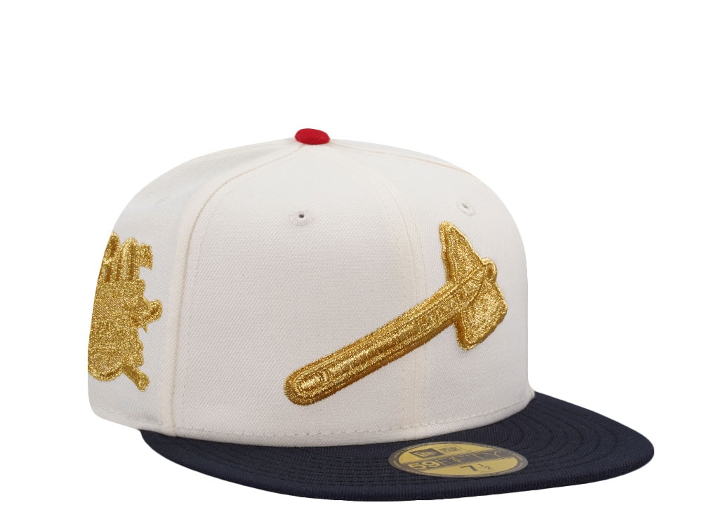 New Era Atlanta Braves 30th Anniversary 24K Chrome Two Tone Edition 59Fifty Fitted Gorra