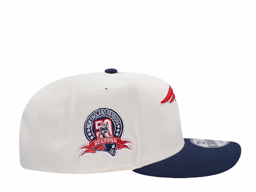 New Era New England Patriots 50th Anniversary Chrome Two Tone Edition 9Fifty A Frame Snapback Gorra