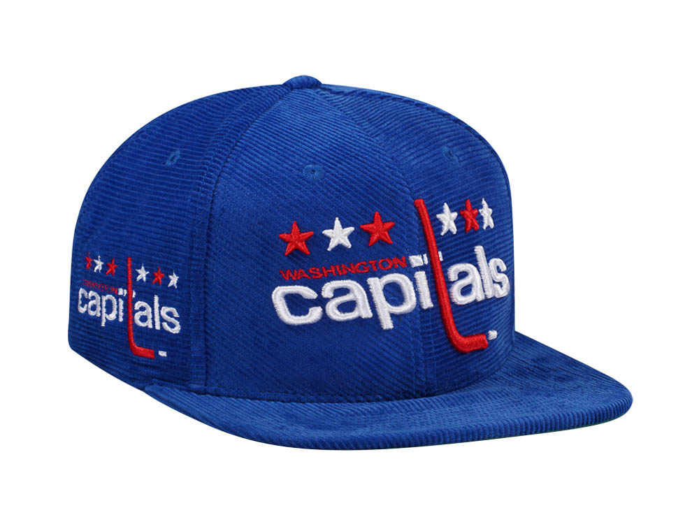 Mitchell & Ness Washington Capitals Blue Cord Vintage Snapback Gorra