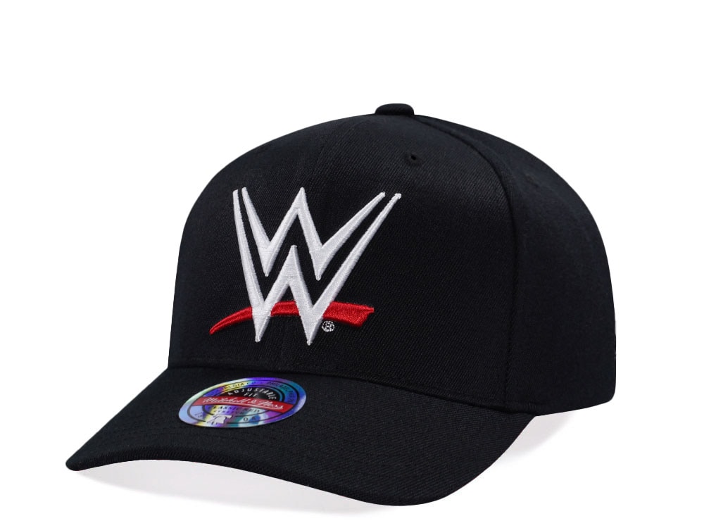 Mitchell & Ness Wrestlemania WWE Logo Classic Red Stretch Snapback Gorra