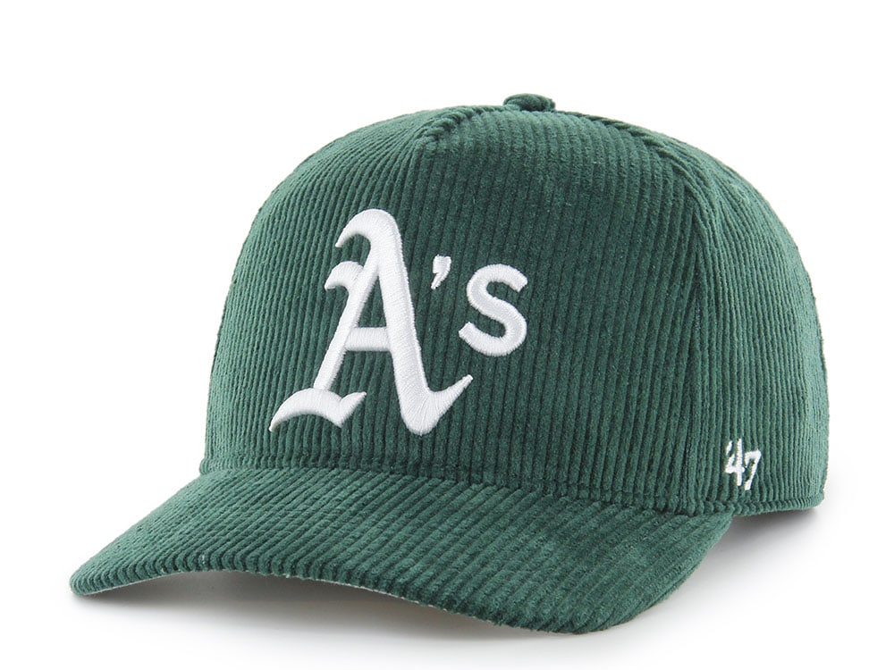 47Brand Oakland Athletics Dark Green Thick Cord Edition Hitch Snapback Gorra