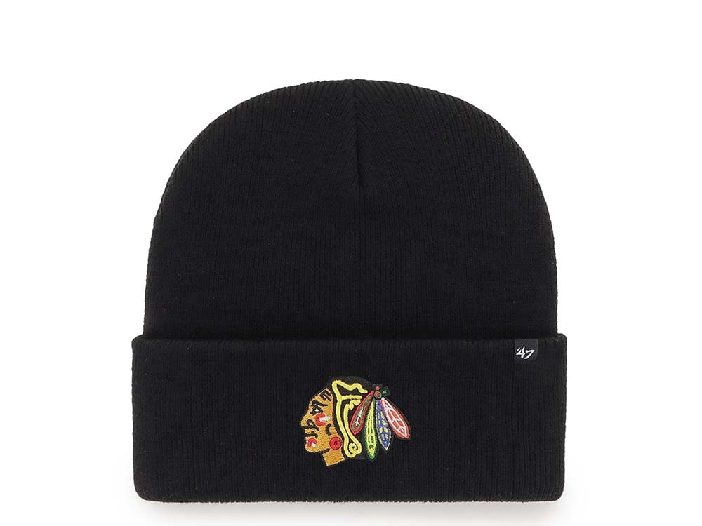 47 Brand Chicago Blackhawks Black Edition Cuff Gorro