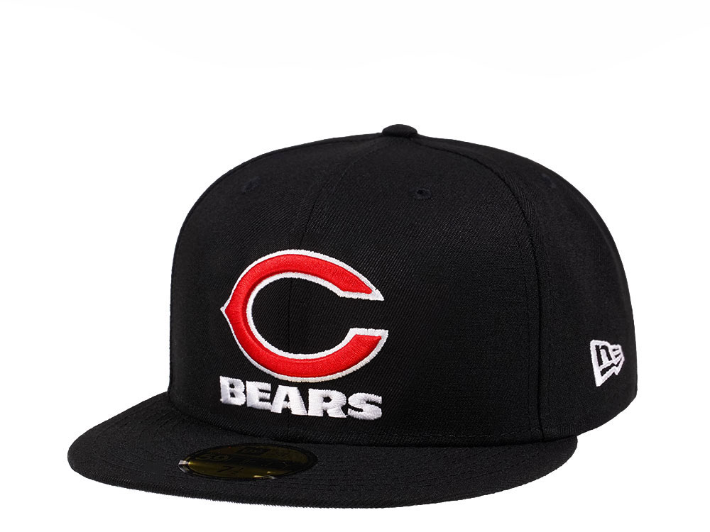 New Era Chicago Bears Black Crimson Collection 59Fifty Fitted Gorra