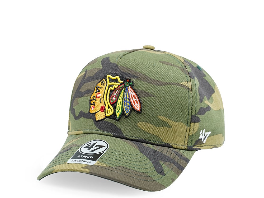47Brand Chicago Blackhawks Camo Grove Classic DT Snapback Gorra