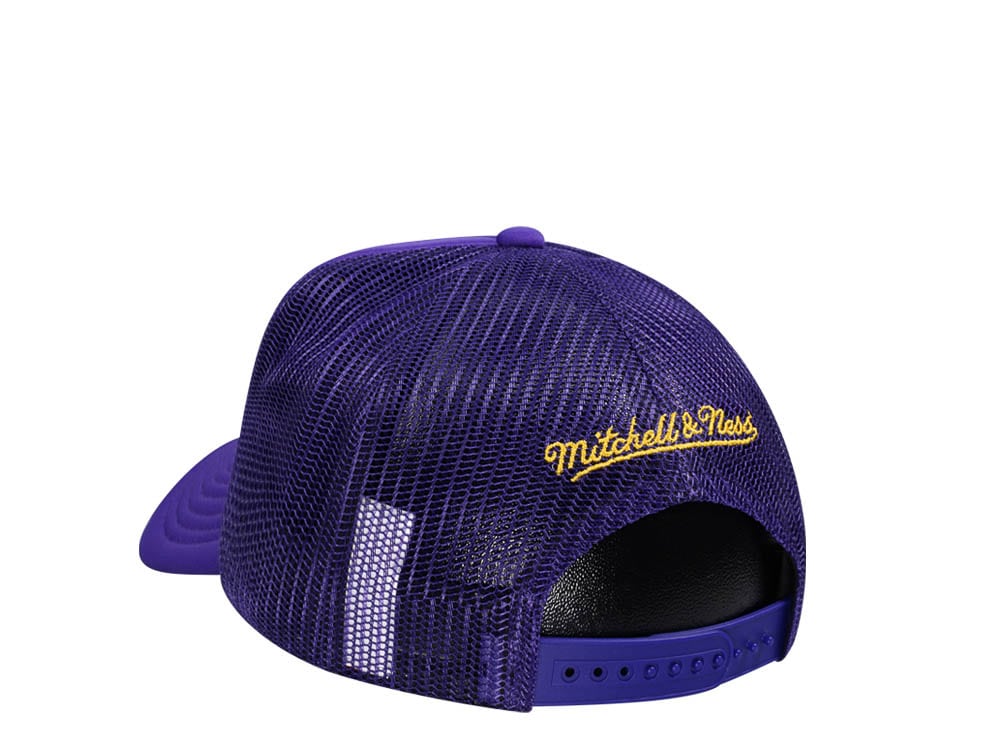 Mitchell & Ness Los Angeles Lakers Purple Billboard Trucker Snapback Gorra
