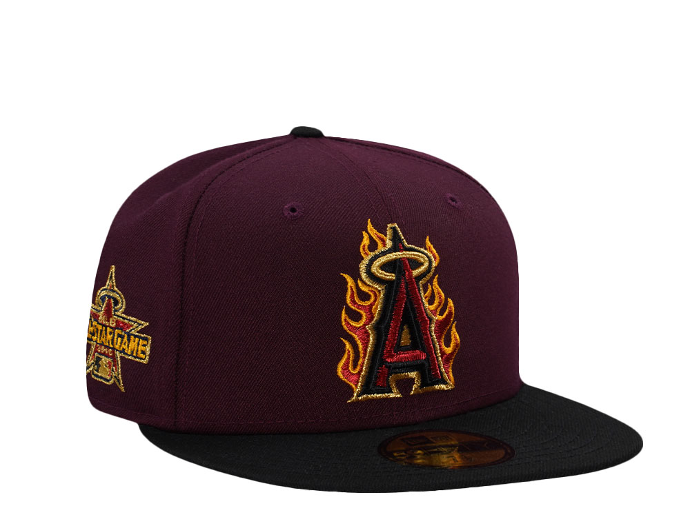 New Era Anaheim Angels All Star Game 2010 Maroon Two Tone Edition 59Fifty Fitted Gorra