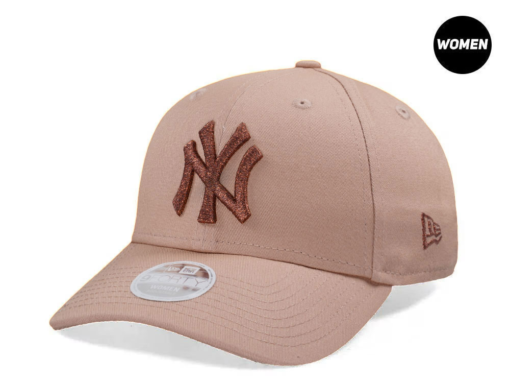 New Era New York Yankees Metallic Beige Womens 9Forty Strapback Gorra