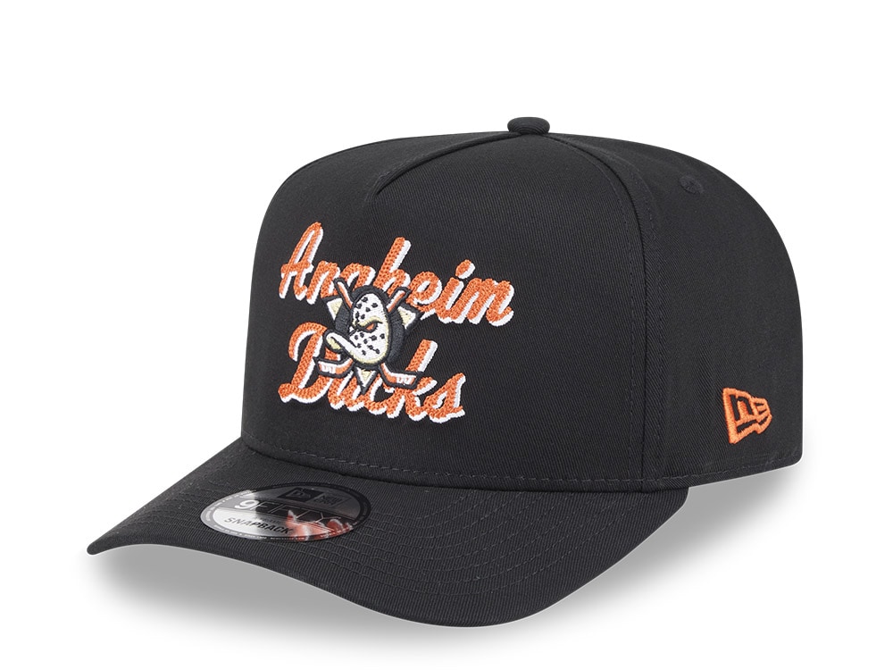 New Era Anaheim Ducks Chainstitch Black 9Fifty A Frame Snapback Gorra