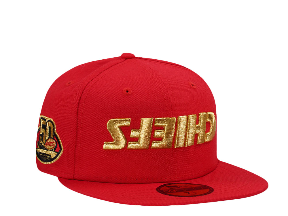 New Era Kansas City Chiefs 50th Anniversary Red Prime Edition 59Fifty Fitted Gorra