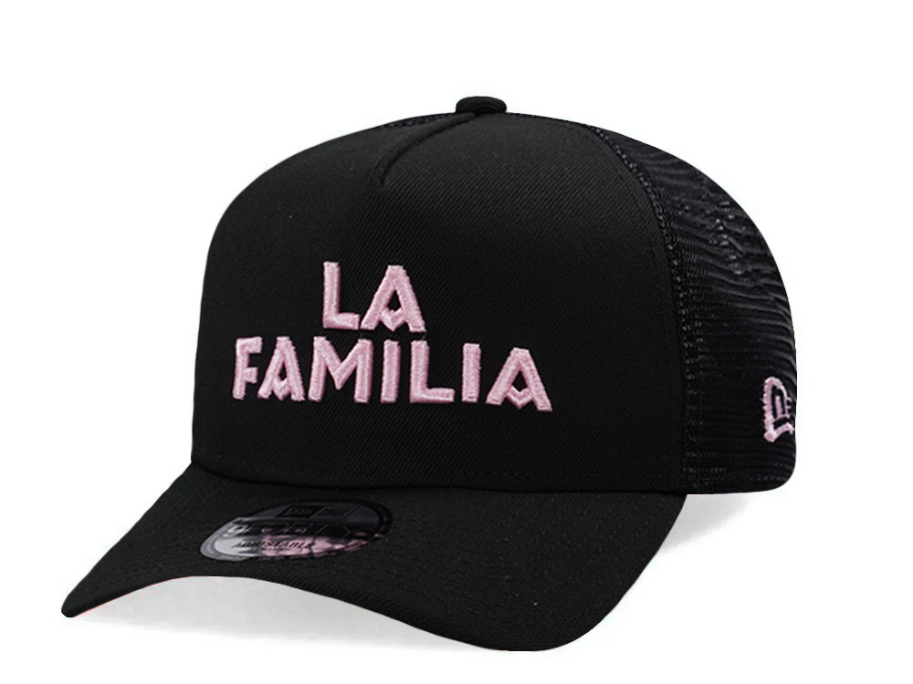 New Era Inter Miami La Familia Black Prime Edition 9Forty A Frame Trucker Snapback Gorra