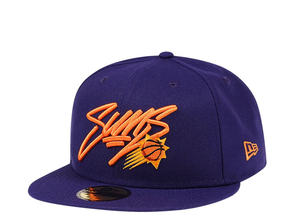New Era Phoenix Suns Script Purple Edition 59Fifty Fitted Gorra