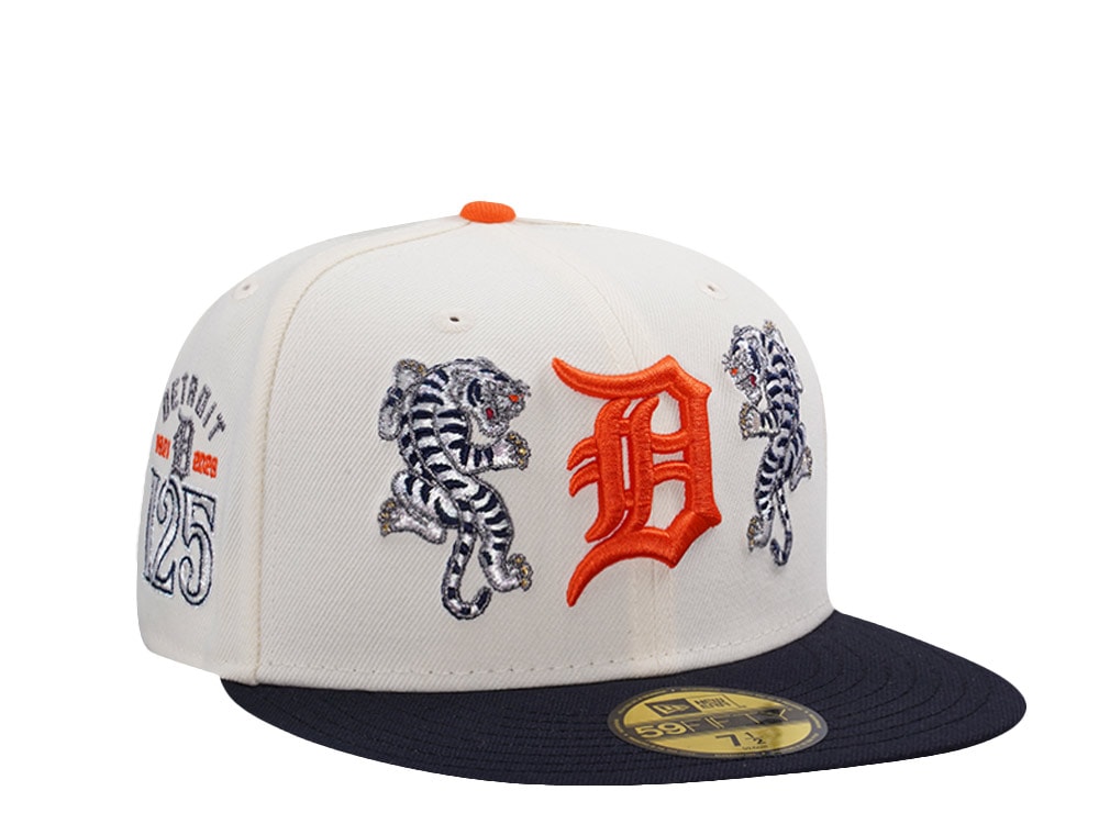 New Era Detroit Tigers 125th Anniversary Tiger Chrome Two Tone Edition 59Fifty Fitted Gorra