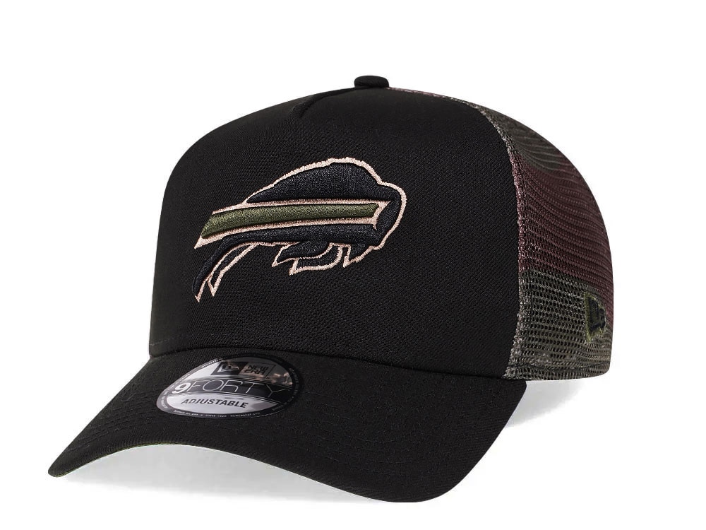 New Era Buffalo Bills Camo 9Forty A Frame Trucker Snapback Gorra