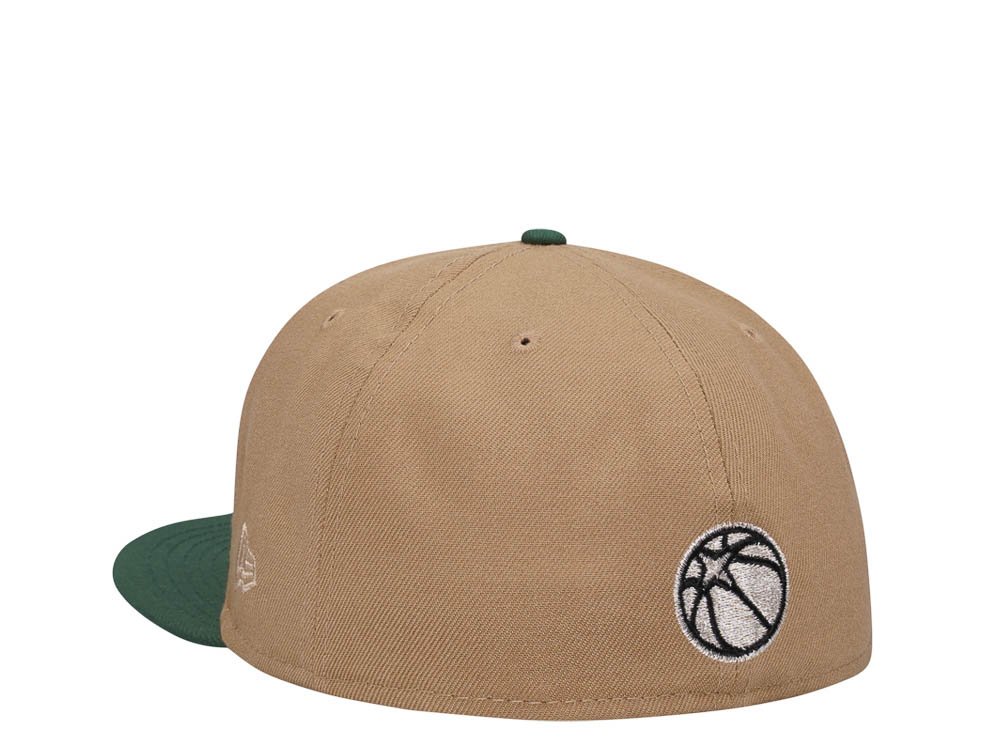 New Era Minnesota Timberwolves Khaki Green Two Tone Classic Edition 59Fifty Fitted Gorra