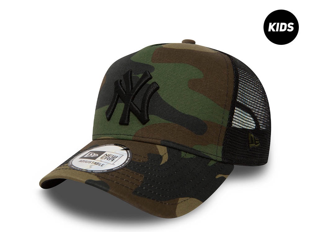 New Era New York Yankees Camo Trucker Kids 9Forty Strapback Gorra
