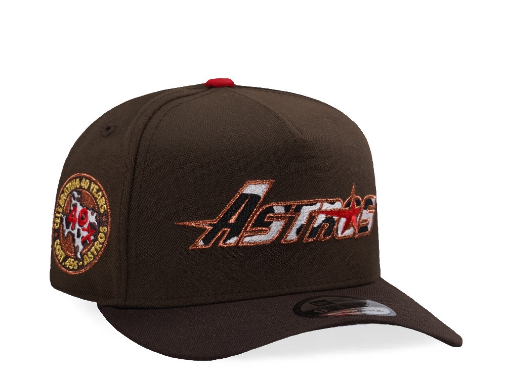 New Era Houston Astros 40th Anniversary Walnut Two Tone Edition 9Fifty A Frame Snapback Gorra