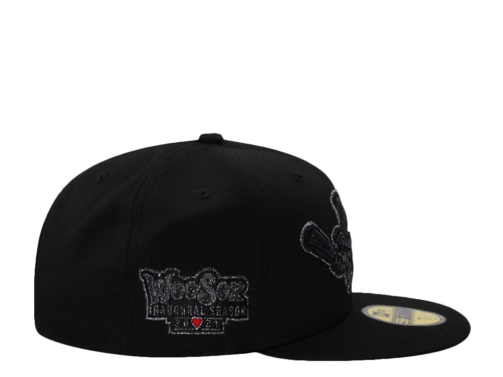 New Era Worcester Red Sox Inaugural Season Blackout Prime Edition 59Fifty Fitted Gorra