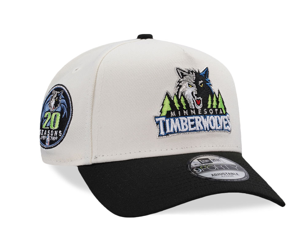 New Era Minnesota Timberwolves 20 Seasons Chrome Two Tone Edition 9Forty A Frame Snapback Gorra