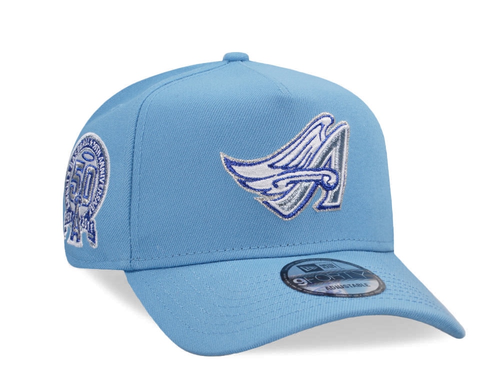 New Era Anaheim Angels 50th Anniversary Sky Blue Edition 9Forty A Frame Snapback Gorra