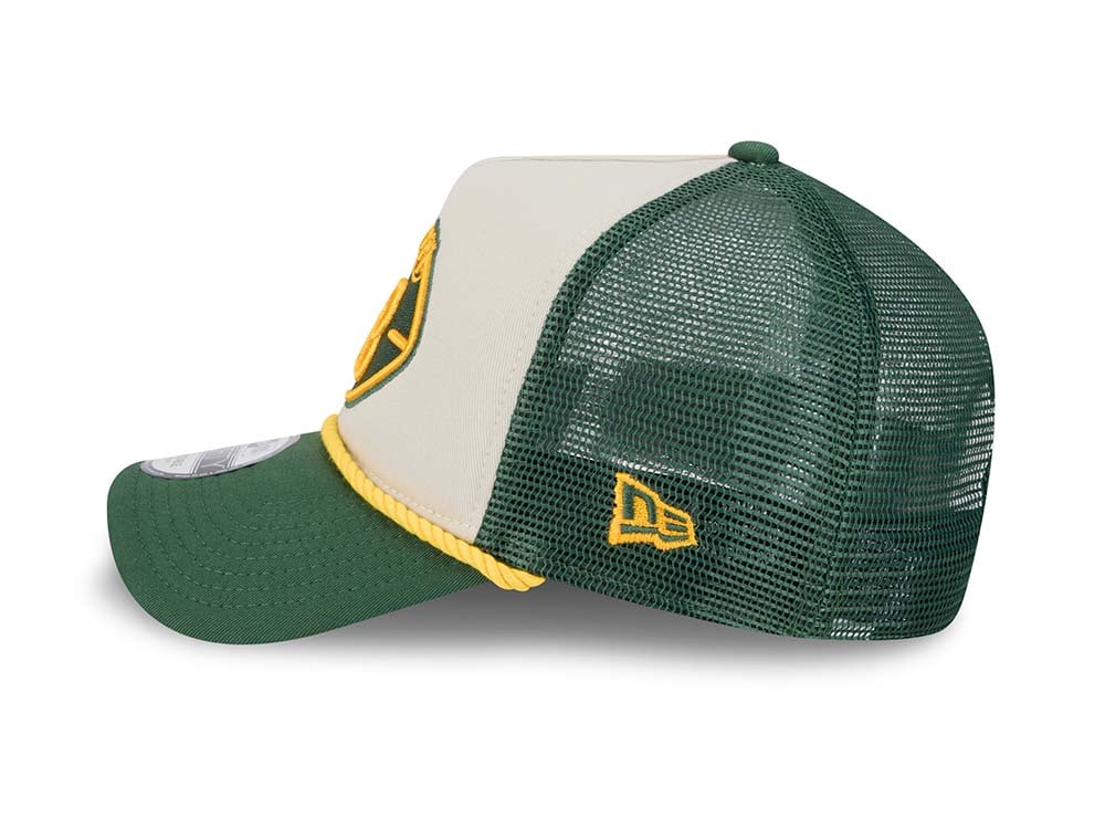 New Era Green Bay Packers Sideline 2024 9Forty A Frame Trucker Snapback Gorra