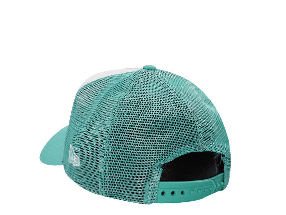 New Era New York Yankees Mint White Two Tone Edition 9Forty A Frame Trucker Snapback Gorra