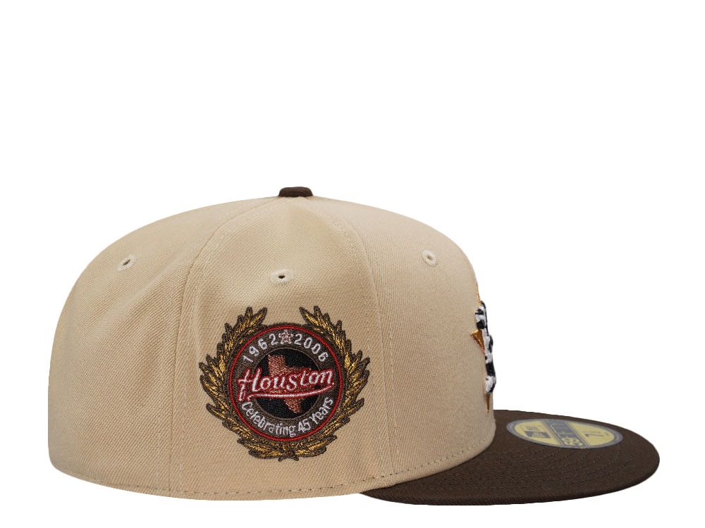 New Era Houston Astros 45th Anniversary Vegas Gold Two Tone Edition 59Fifty Fitted Gorra