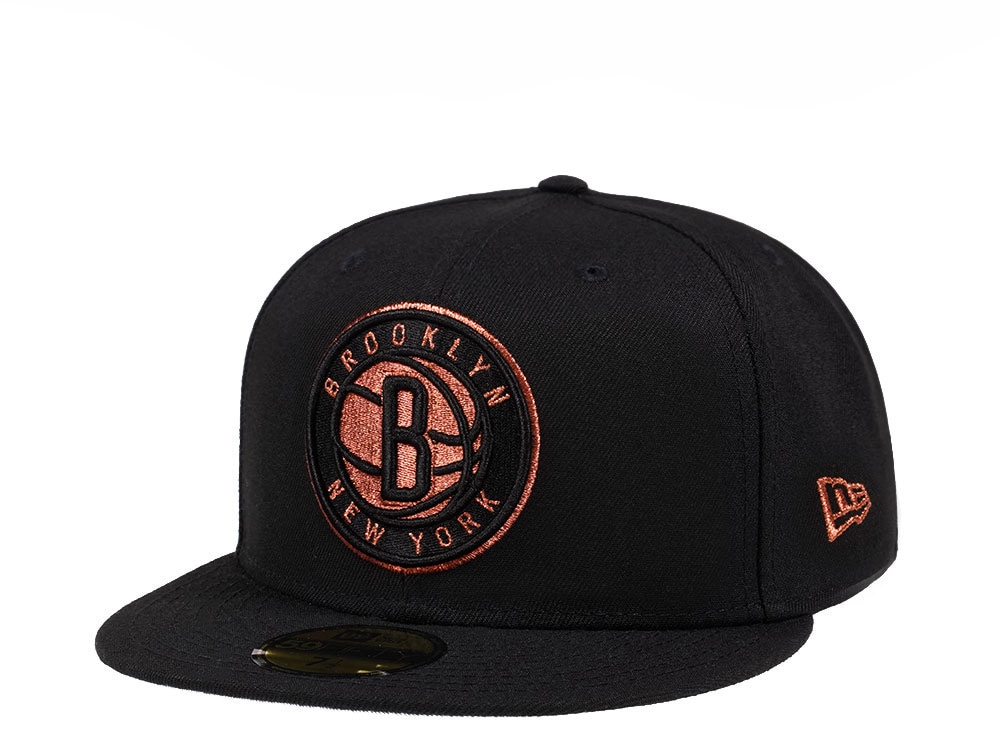 New Era New Brooklyn Nets Black and Copper Edition 59Fifty Fitted Gorra