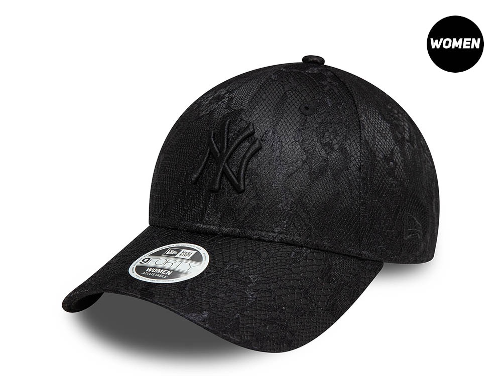 New Era New York Yankees Lace Black Womens 9Forty Snapback Gorra