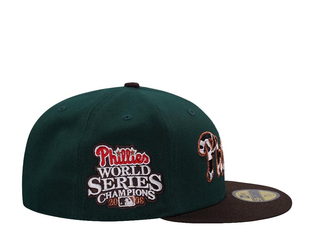 New Era Philadelphia Phillies World Series 2008 Dark Green Two Tone Edition 59Fifty Fitted Gorra
