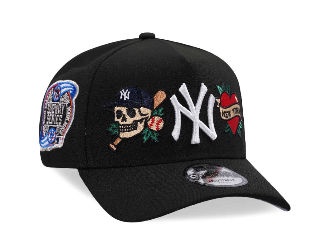New Era New York Yankees Subway Series Tattoo Black Prime Edition 9Forty A Frame Snapback Gorra