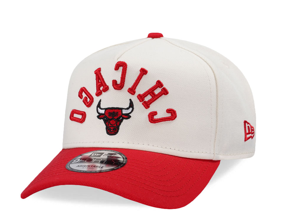 New Era Chicago Bulls Script Chrome Two Tone Edition 9Forty A Frame Snapback Gorra