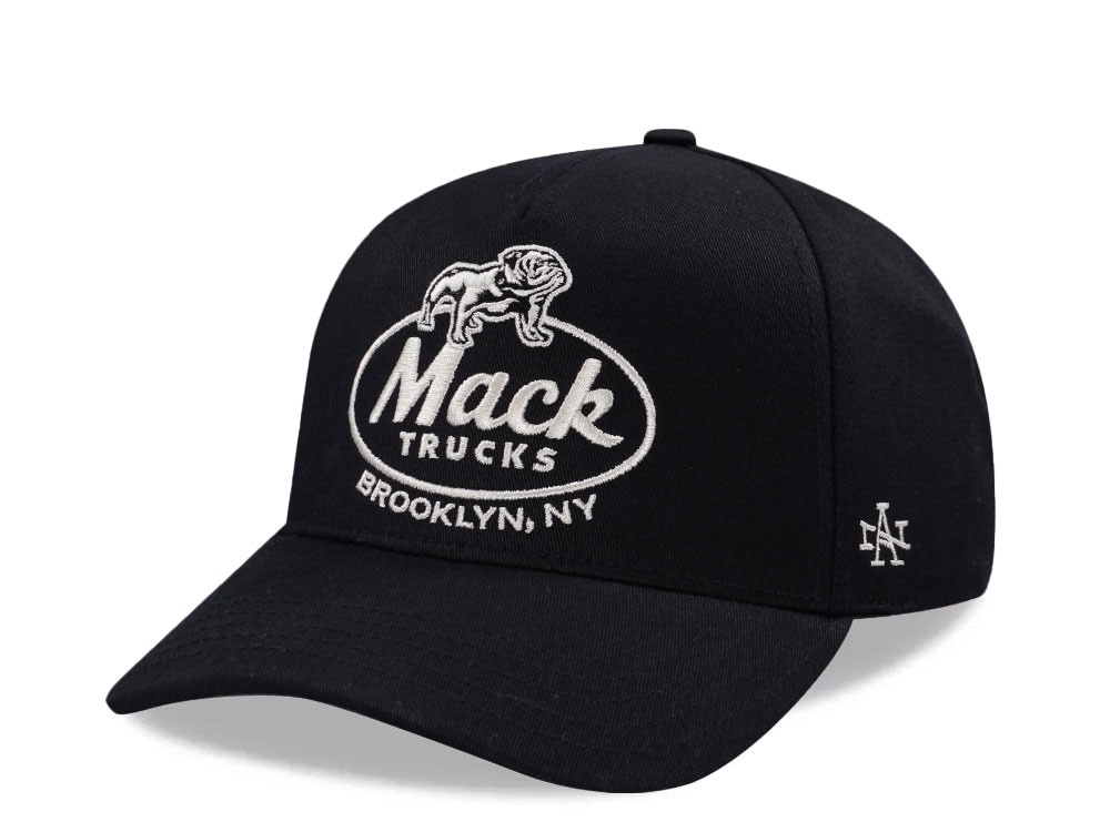 American Needle Mack Truck Twill Valin Patch Black Snapback Gorra