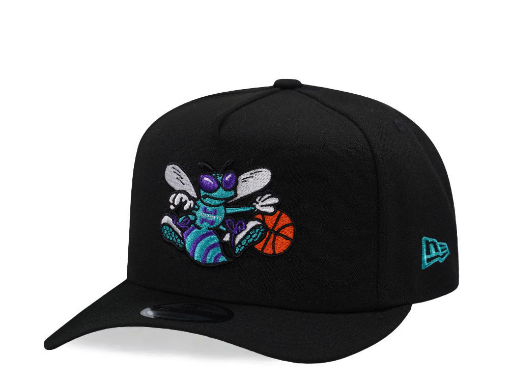 New Era Charlotte Hornets Black Classic Edition 9Fifty A Frame Snapback Gorra